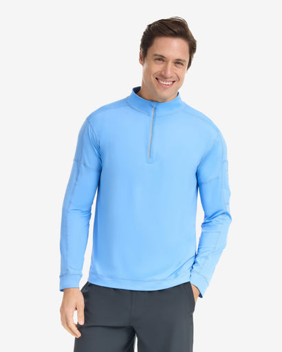 BloqUV Men's Mock Zip Top