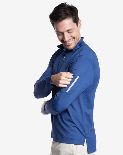 BloqUV Men's Mock Zip Top
