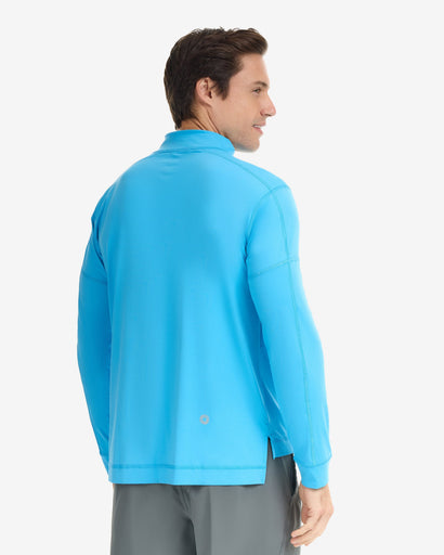 BloqUV Men's Mock Zip Top