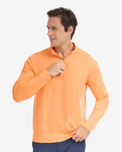 BloqUV Men's Mock Zip Top