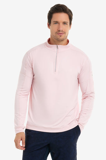 BloqUV Men's Mock Zip Top