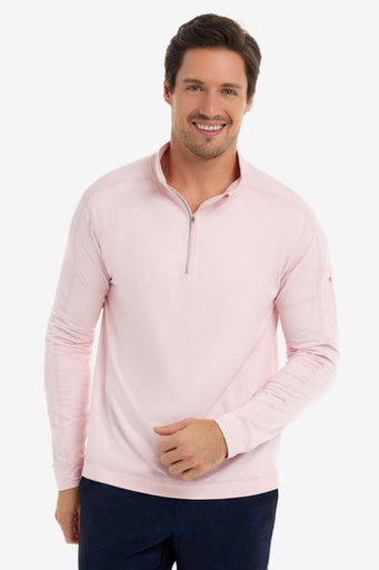 BloqUV Men's Mock Zip Top