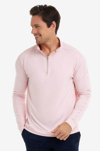 BloqUV Men's Mock Zip Top