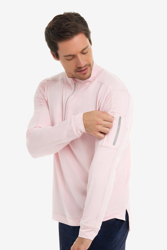 BloqUV Men's Mock Zip Top