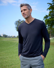 Load image into Gallery viewer, BloqUV Men's Performance V-Neck Long Sleeve Shirt
 - 14