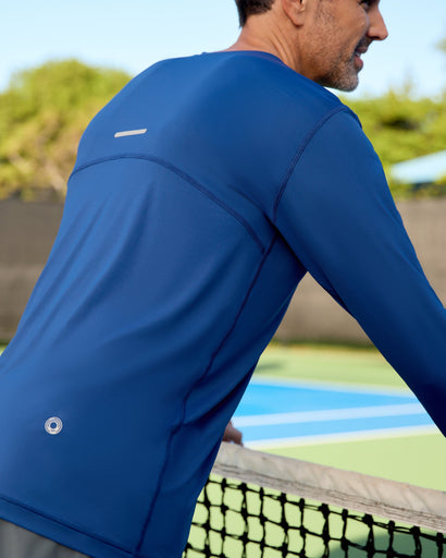 BloqUV Men's Performance V-Neck Long Sleeve Shirt