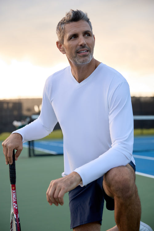 BloqUV Men's Performance V-Neck Long Sleeve Shirt - 2
