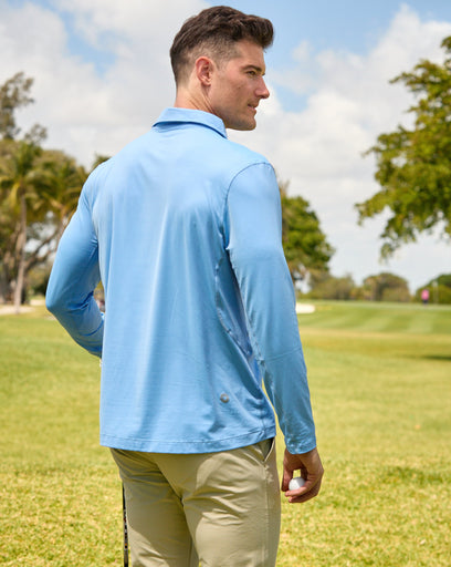 BloqUV Men's Long Sleeve Collared Shirt