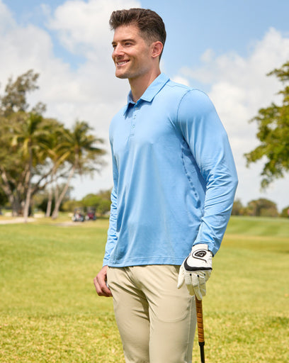 BloqUV Men's Long Sleeve Collared Shirt