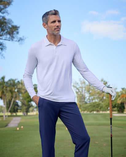 BloqUV Men's Long Sleeve Collared Shirt