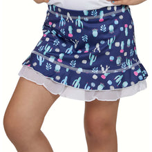 Load image into Gallery viewer, Sofibella UV Colors Ruffle 11in Girls Tennis Skirt - Cactus/L
 - 2