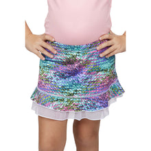 Load image into Gallery viewer, Sofibella UV Colors Ruffle 11in Girls Tennis Skirt - Mermaid/L
 - 16