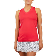 Load image into Gallery viewer, Sofibella UV Colors Racerback Wmns Tennis Tank Top - Berry Red/XL
 - 5