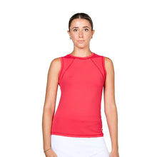 Load image into Gallery viewer, Sofibella UV Colors Womens Sleeveless Tennis Shirt - Berry Red/2X
 - 13