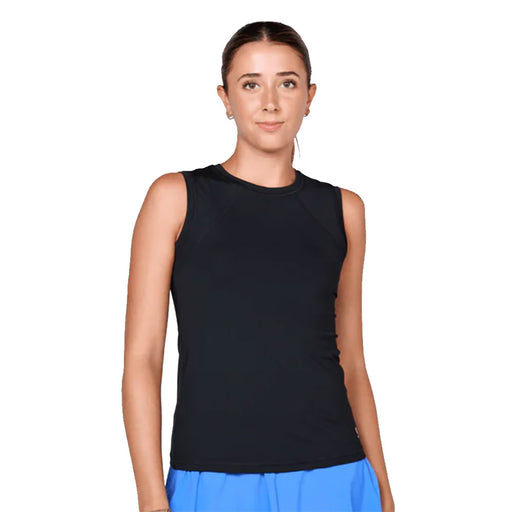 Sofibella UV Colors Womens Sleeveless Tennis Shirt - Black/2X