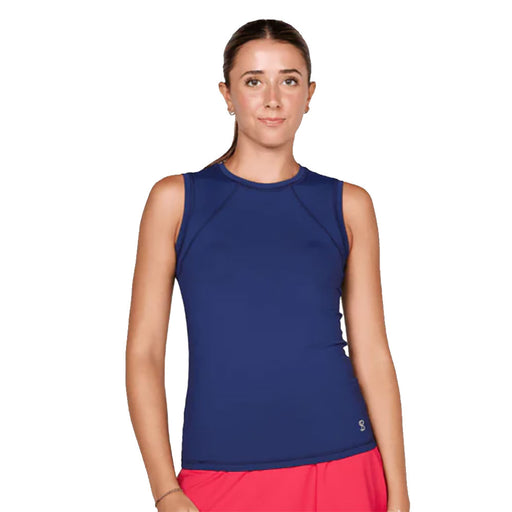 Sofibella UV Colors Womens Sleeveless Tennis Shirt - Navy/2X