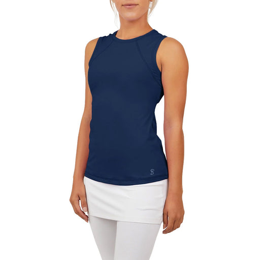 Sofibella UV Colors Womens Sleeveless Tennis Shirt - Navy/2X