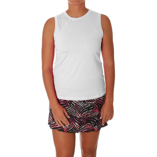 Sofibella UV Colors Womens Sleeveless Tennis Shirt - White/2X