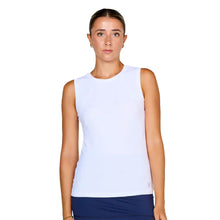 Load image into Gallery viewer, Sofibella UV Colors Womens Sleeveless Tennis Shirt - White/2X
 - 37