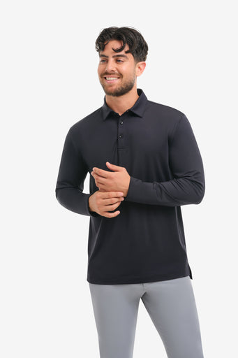 BloqUV Men's Long Sleeve Collared Shirt