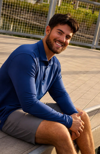 BloqUV Men's Long Sleeve Collared Shirt