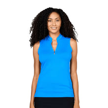 Load image into Gallery viewer, Sofibella Golf Colors Sleeveless Womens Golf Polo - Ocean/2X
 - 13