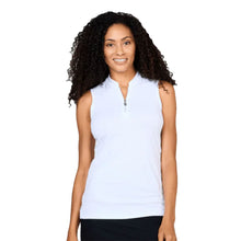 Load image into Gallery viewer, Sofibella Golf Colors Sleeveless Womens Golf Polo - White/2X
 - 25