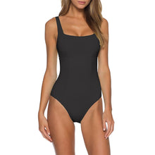 Load image into Gallery viewer, Becca Color Code Square Neck One Piece Swimsuit - Black/L
 - 1