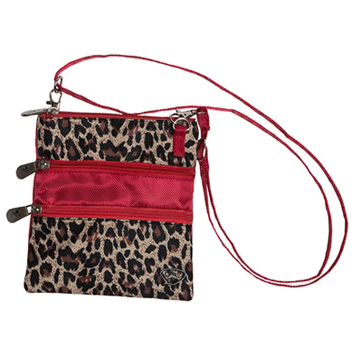 Gloveit 3-Zip Red Leopard Crossbody - Default Title