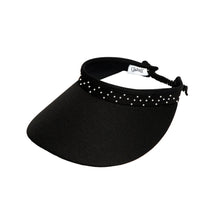 Load image into Gallery viewer, Glove It Crystal Bling Coil Womens Visor - Black
 - 1