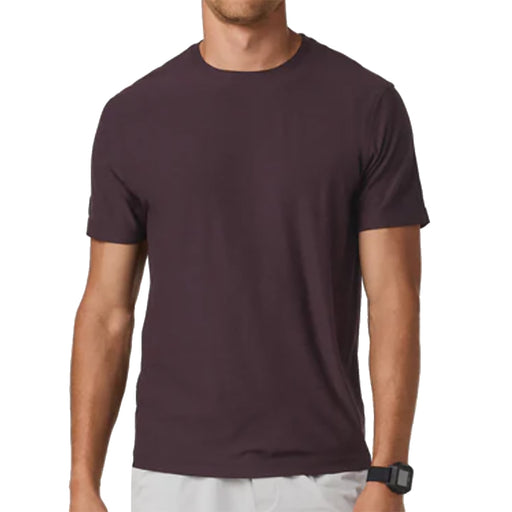 Vuori Strato Tech Mens Tee - Raisin Heather/XL