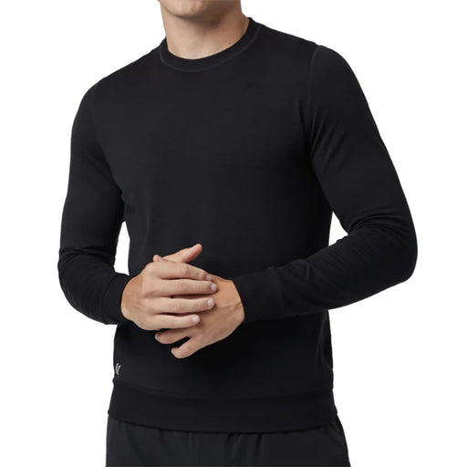 Vuori Ponto Performance Crew Neck Mens Sweater - Black Heather/XL