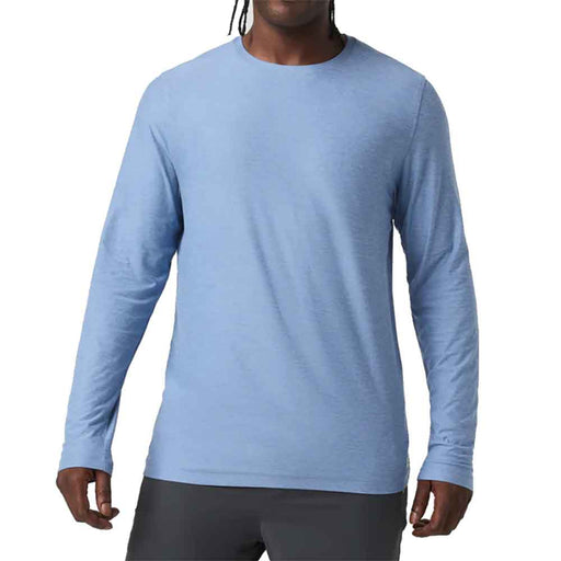 Vuori Stratos Tech Long Sleeve Mens Shirt - Isle Blue Hthr/XXL