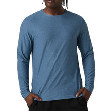 Load image into Gallery viewer, Vuori Stratos Tech Long Sleeve Mens Shirt - Pool Blue Hthr/XL
 - 1