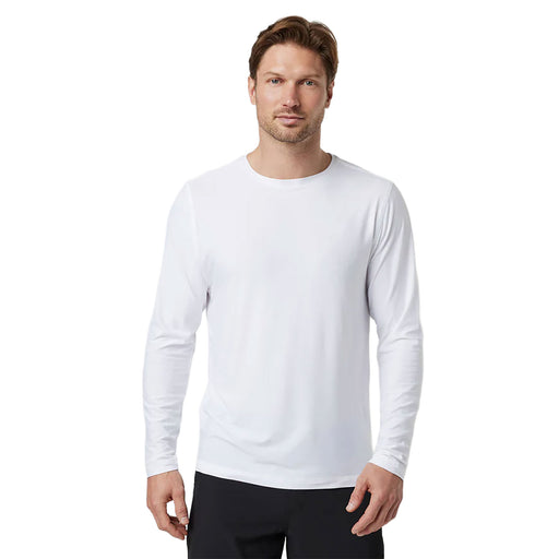Vuori Stratos Tech Long Sleeve Mens Shirt - White/XL