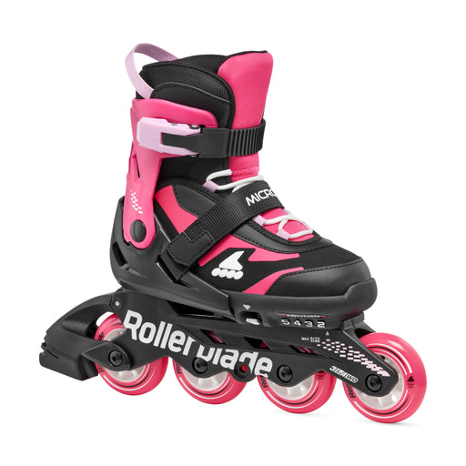Rollerblade Microblade Adjust Girls Inline Skates - Black/Pink/5-8