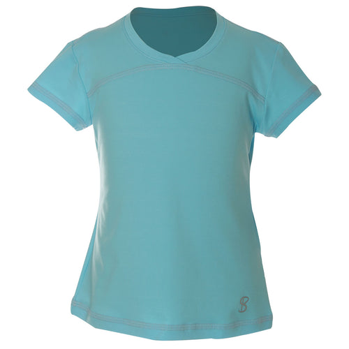 Sofibella UV Colors Girls Short Sleeve Tennis Shirt - 2