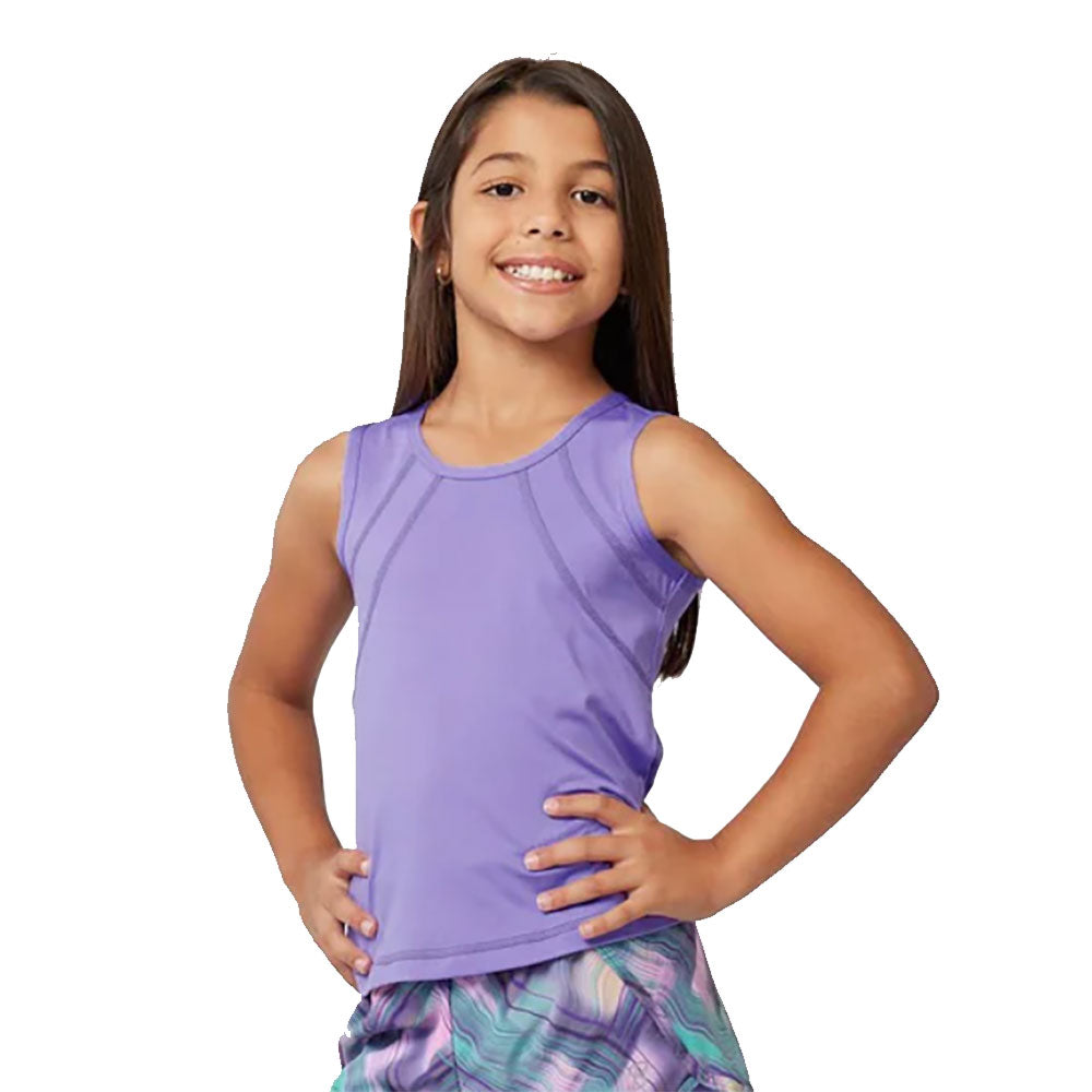 Sofibella UV Colors Girls Tennis Tank Top - Amethyst/L