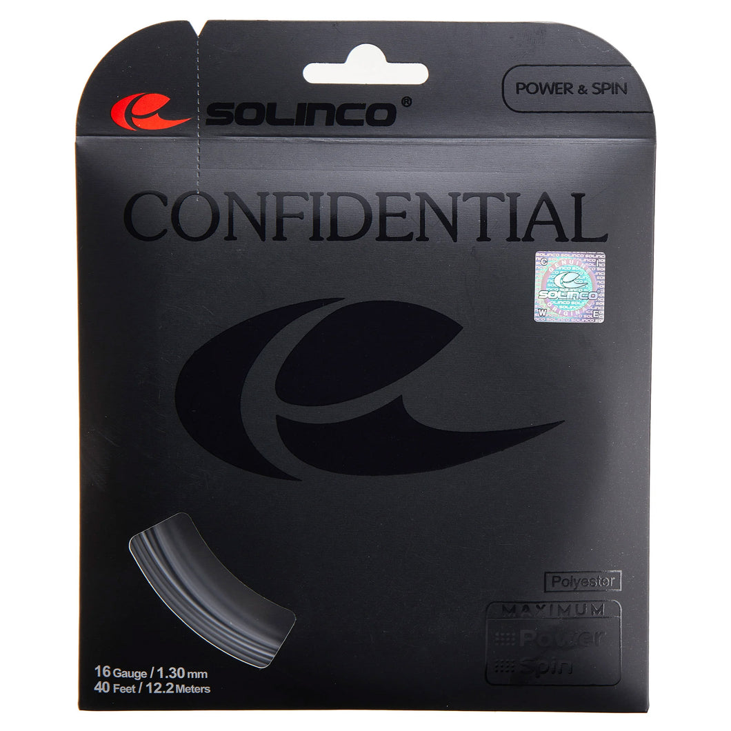 Solinco Confidential 17g Tennis String - Dark Silver