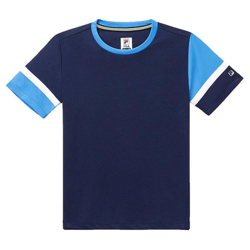Fila Core Doubles Boys Tennis Shirt - NAVY 414/L