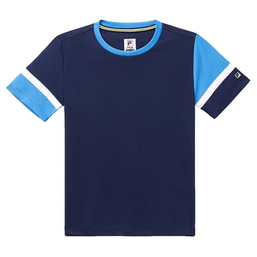 Fila Core Doubles Boys Tennis Shirt - NAVY 414/L