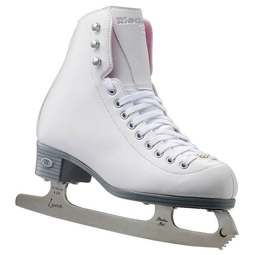 Riedell Pearl Jr. 14 Girls Figure Skates - 13Y/White/M