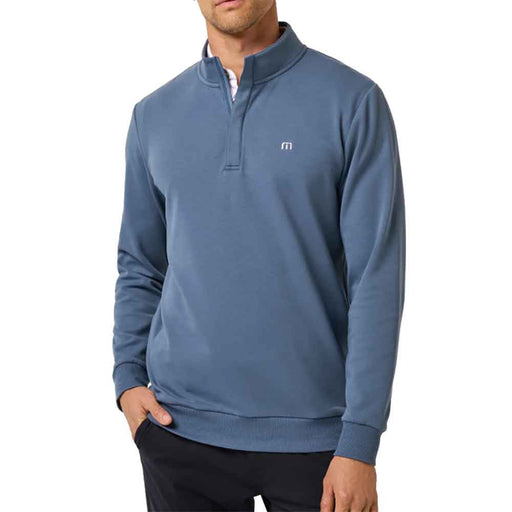 TravisMathew Cloud 2.0 Mens Golf 1/4 Zip - Bering Sea/XXL