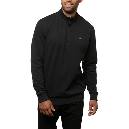 TravisMathew Cloud 2.0 Mens Golf 1/4 Zip - Black 0blk/XXXL