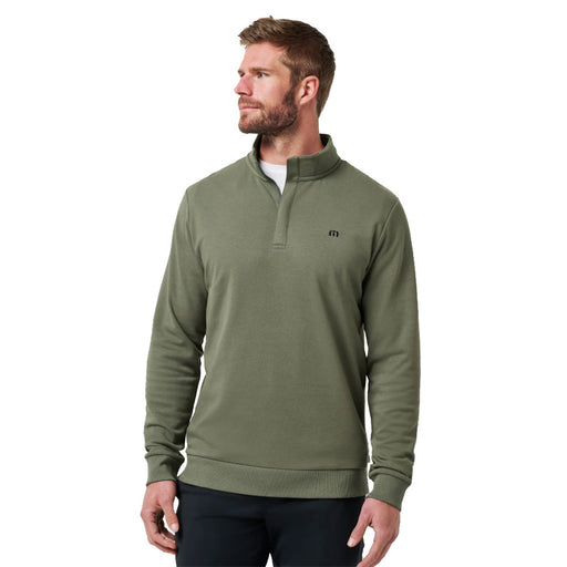 TravisMathew Cloud 2.0 Mens Golf 1/4 Zip - Dark Olive/XL