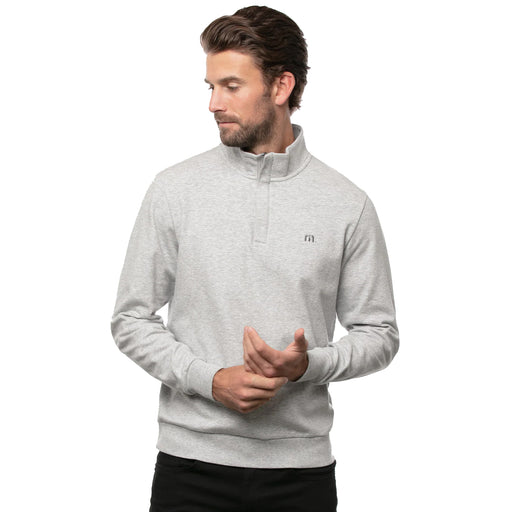 TravisMathew Cloud 2.0 Mens Golf 1/4 Zip - Hthr L Gry 0hlg/XXXL