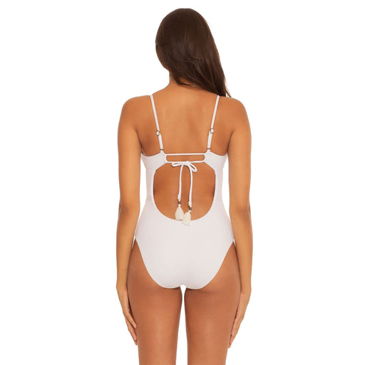 Becca Fine Line Abigail White 1PC Womens Swimsuit