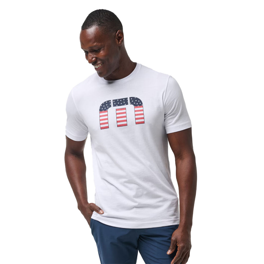 TravisMathew Star Bright Mens Golf T-Shirt - White/XL