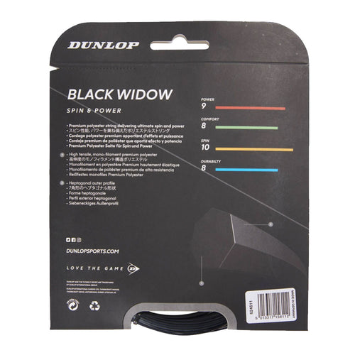 Dunlop Black Widow 16g Black Tennis String - 2