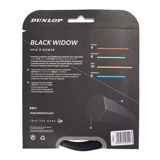 Dunlop Black Widow 16g Black Tennis String